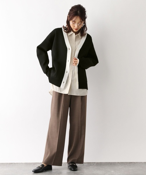 GLOBAL WORK（グローバルワーク）の「リッチライトニットVネックカーディガン/905138（カーディガン/ボレロ・レディース・グレイッシュベージュ/ブルー系その他/ブラック系その他/ライトグレー/ホワイト系その他/スミクロ/ブラック系その他2/ネイビー/ボルドー・MEDIUM/LARGE）」の19枚目の写真