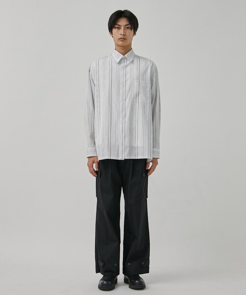 PUBLIC TOKYO（パブリックトウキョウ）の「スーピマコットンストライプシャツ（シャツ/ブラウス・メンズ・ブルー/ホワイト・1/2）」の6枚目の写真