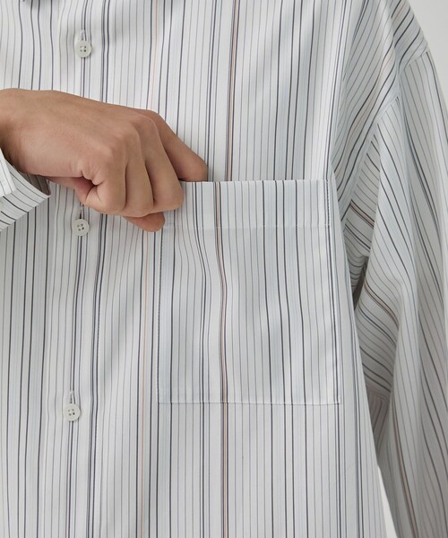 PUBLIC TOKYO（パブリックトウキョウ）の「スーピマコットンストライプシャツ（シャツ/ブラウス・メンズ・ブルー/ホワイト・1/2）」の11枚目の写真