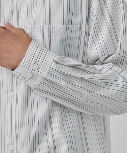 PUBLIC TOKYO（パブリックトウキョウ）の「スーピマコットンストライプシャツ（シャツ/ブラウス・メンズ・ブルー/ホワイト・1/2）」の12枚目の写真