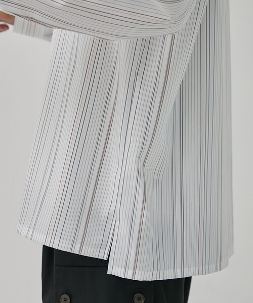 PUBLIC TOKYO（パブリックトウキョウ）の「スーピマコットンストライプシャツ（シャツ/ブラウス・メンズ・ブルー/ホワイト・1/2）」の13枚目の写真