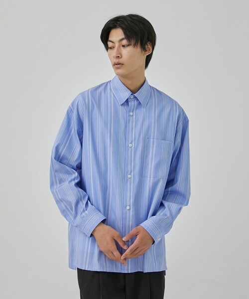 PUBLIC TOKYO（パブリックトウキョウ）の「スーピマコットンストライプシャツ（シャツ/ブラウス・メンズ・ブルー/ホワイト・1/2）」の22枚目の写真