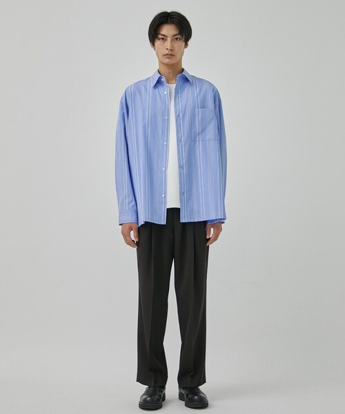 PUBLIC TOKYO（パブリックトウキョウ）の「スーピマコットンストライプシャツ（シャツ/ブラウス・メンズ・ブルー/ホワイト・1/2）」の19枚目の写真
