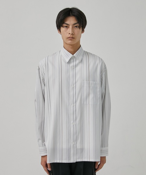 PUBLIC TOKYO（パブリックトウキョウ）の「スーピマコットンストライプシャツ（シャツ/ブラウス・メンズ・ブルー/ホワイト・1/2）」の3枚目の写真
