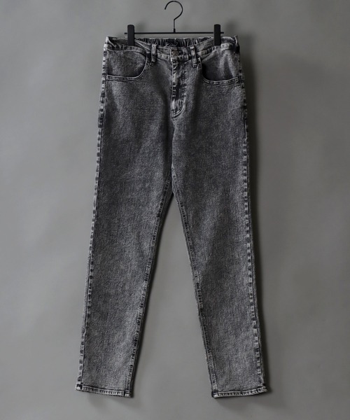 SITRY(シトリー)の「super stretch denim standard tapered pants/スーパーストレッチ デニム スタンダード テーパードパンツ(デニムパンツ・メンズ・ワンウォッシュ/ブラック系その他/ブラック・M/L/LL/S)」の4枚目の写真