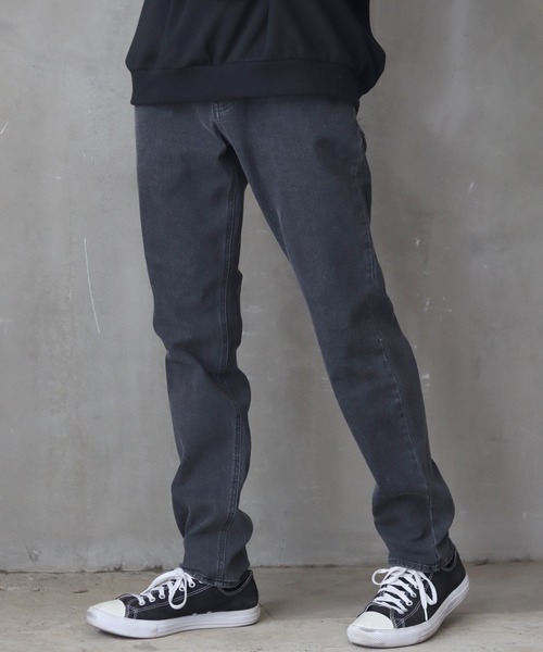 SITRY(シトリー)の「super stretch denim standard tapered pants/スーパーストレッチ デニム スタンダード テーパードパンツ(デニムパンツ・メンズ・ワンウォッシュ/ブラック系その他/ブラック・M/L/LL/S)」の16枚目の写真