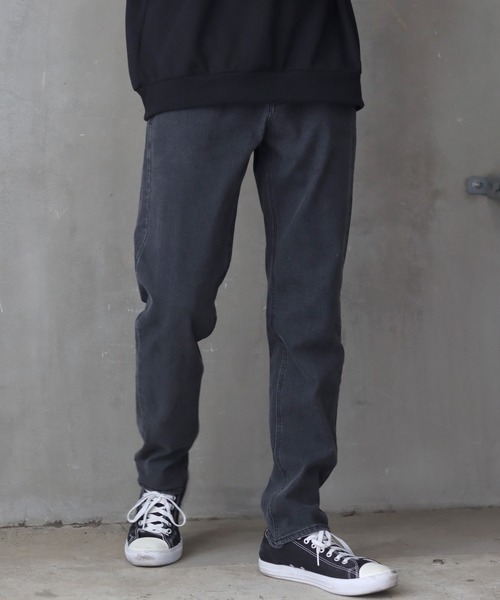 SITRY(シトリー)の「super stretch denim standard tapered pants/スーパーストレッチ デニム スタンダード テーパードパンツ(デニムパンツ・メンズ・ワンウォッシュ/ブラック系その他/ブラック・M/L/LL/S)」の17枚目の写真