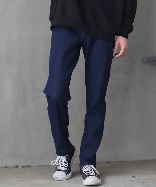SITRY(シトリー)の「super stretch denim standard tapered pants/スーパーストレッチ デニム スタンダード テーパードパンツ(デニムパンツ・メンズ・ワンウォッシュ/ブラック系その他/ブラック・M/L/LL/S)」の18枚目の写真
