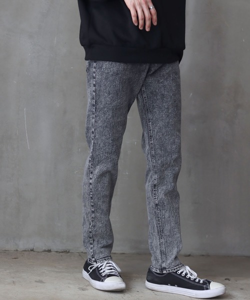 SITRY(シトリー)の「super stretch denim standard tapered pants/スーパーストレッチ デニム スタンダード テーパードパンツ(デニムパンツ・メンズ・ワンウォッシュ/ブラック系その他/ブラック・M/L/LL/S)」の21枚目の写真