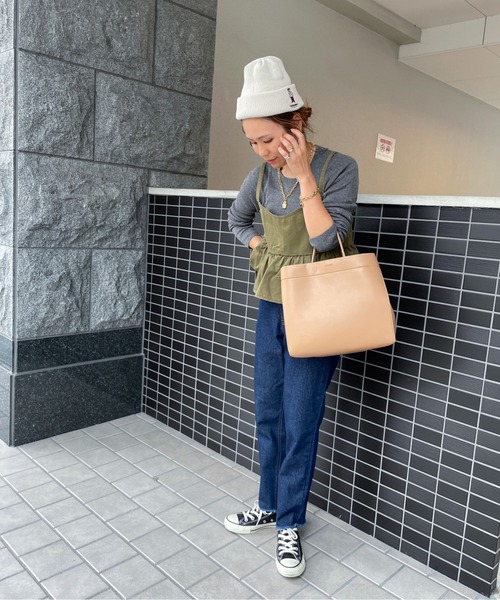 feepur by saya（フェピュールバイサヤ）の「【XSサイズあり/セットアップ可】パッチ付きテーパードデニム（デニムパンツ・レディース・グレー/ブルー/ブラック/ネイビー・X-SMALL/SMALL/MEDIUM）」の11枚目の写真