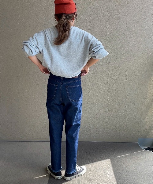 feepur by saya（フェピュールバイサヤ）の「【XSサイズあり/セットアップ可】パッチ付きテーパードデニム（デニムパンツ・レディース・グレー/ブルー/ブラック/ネイビー・X-SMALL/SMALL/MEDIUM）」の15枚目の写真