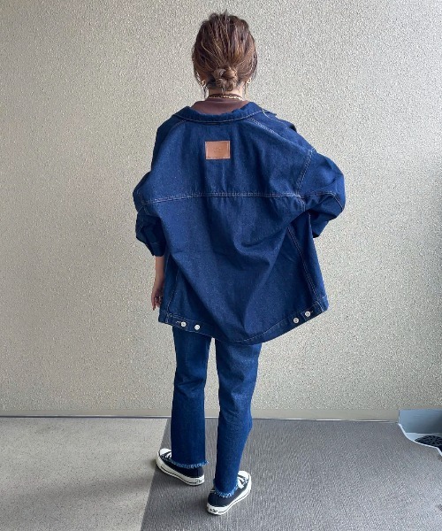 feepur by saya（フェピュールバイサヤ）の「【XSサイズあり/セットアップ可】パッチ付きテーパードデニム（デニムパンツ・レディース・グレー/ブルー/ブラック/ネイビー・X-SMALL/SMALL/MEDIUM）」の18枚目の写真