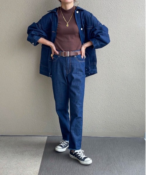 feepur by saya（フェピュールバイサヤ）の「【XSサイズあり/セットアップ可】パッチ付きテーパードデニム（デニムパンツ・レディース・グレー/ブルー/ブラック/ネイビー・X-SMALL/SMALL/MEDIUM）」の20枚目の写真