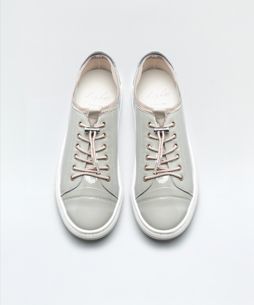 レイン対応】Merak/エコ素材軽量ゴムシューレースエナメルスニーカー