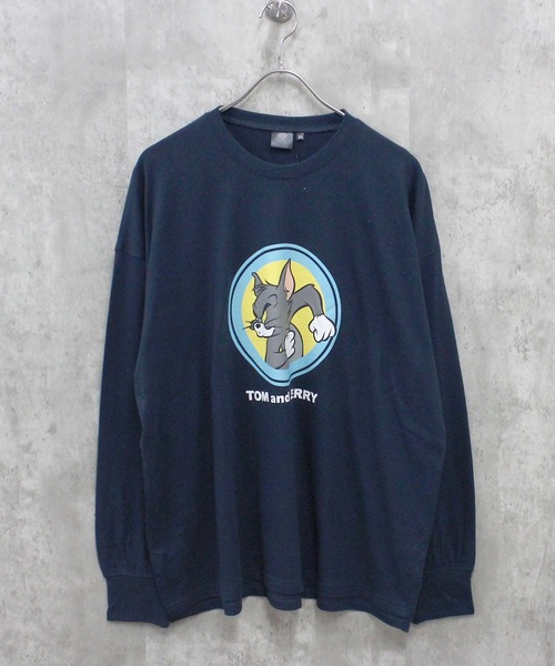 Tom＆Jerry（トムアンドジェリー）の「TOM&JERRY　トム＆ジェリー　BIG　長袖Tシャツ（Tシャツ/カットソー・メンズ・オフホワイト/杢グレー/チャコール/ホワイト系/ダークグリーン/パープル/ブラック/ベージュ/ホワイト系1/ホワイト系2/グレー系/ブラック系/ネイビー/オレンジ/ベージュ系/ダークグリーン系・M/XL/L）」の15枚目の写真