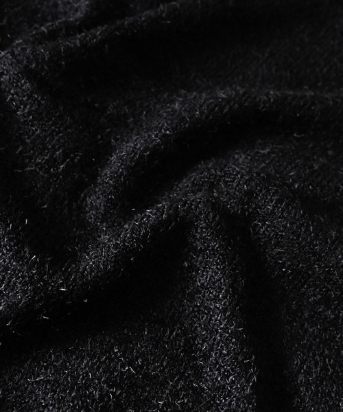 NYLAUS(ナイラス)の「Shaggy Solid/Border Loose V-neck Knit Sweater / シャギー 無地/ボーダー柄 ルーズ Vネック ニットセーター(ニット/セーター・メンズ・ブラック/レンガ/チャコール/ブラック系/グレー系/レッド系・M/L)」の15枚目の写真