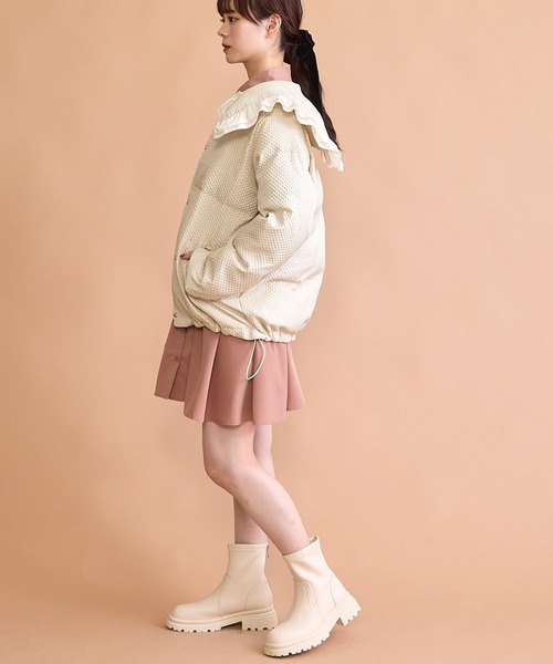 paravion（パラビオン）の「ストレッチショートブーツ（ブーツ・レディース・アイボリー/ブラック・38/39）」の9枚目の写真