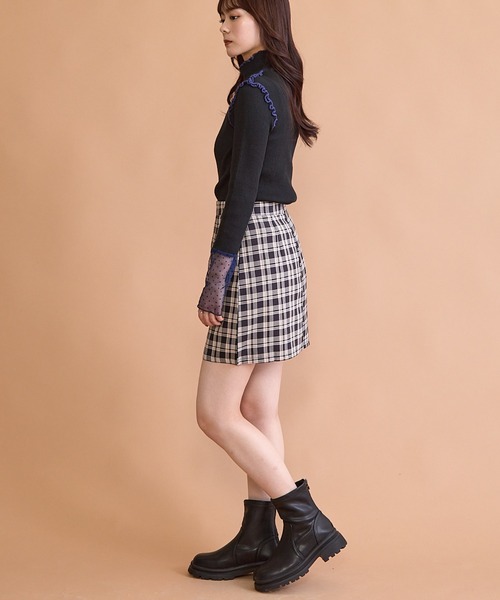 paravion（パラビオン）の「ストレッチショートブーツ（ブーツ・レディース・アイボリー/ブラック・38/39）」の16枚目の写真