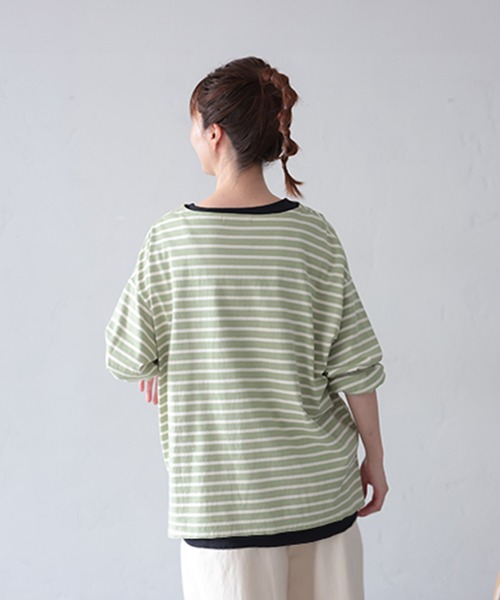 67 nowos ボーダーカットソー soulberry（ソウルベリー）の「きほんのボーダーカットソー（Tシャツ