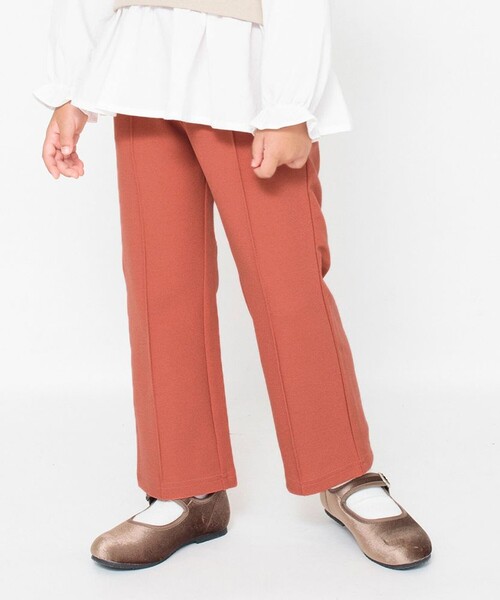 BRANSHES（ブランシェス）の「センタープレス風ロングパンツ（その他パンツ・キッズ・マスタード/ブラック/オレンジ・140/130/150/120/100/90/110）」の3枚目の写真