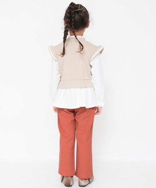 BRANSHES（ブランシェス）の「センタープレス風ロングパンツ（その他パンツ・キッズ・マスタード/ブラック/オレンジ・140/130/150/120/100/90/110）」の8枚目の写真