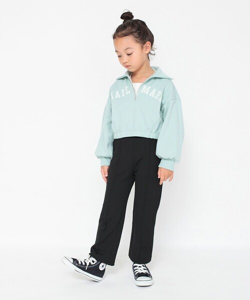 BRANSHES（ブランシェス）の「センタープレス風ロングパンツ（その他パンツ・キッズ・マスタード/ブラック/オレンジ・140/130/150/120/100/90/110）」の4枚目の写真