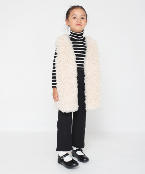 BRANSHES（ブランシェス）の「センタープレス風ロングパンツ（その他パンツ・キッズ・マスタード/ブラック/オレンジ・140/130/150/120/100/90/110）」の6枚目の写真