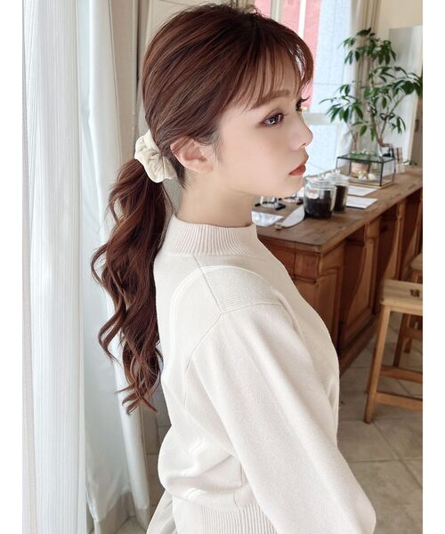 RESEXXY（リゼクシー）の「ベロアシュシュ（シュシュ・レディース・ブラウン/ブラック/アイボリー・FREE）」の4枚目の写真