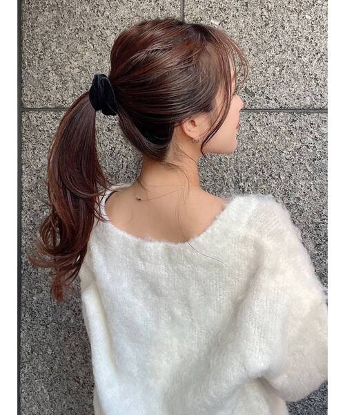 RESEXXY（リゼクシー）の「ベロアシュシュ（シュシュ・レディース・ブラウン/ブラック/アイボリー・FREE）」の6枚目の写真