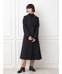 2WAYカラーAラインストレッチツイルコート