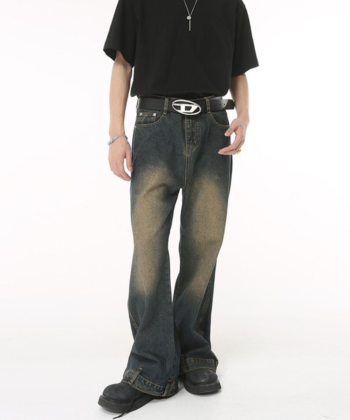 セール】裾ウエストワイドブルーデニム（デニムパンツ）｜CORPUS TOKYO