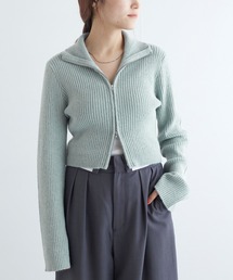 w closet | リブハイネックZIPカーディガン(その他トップス)