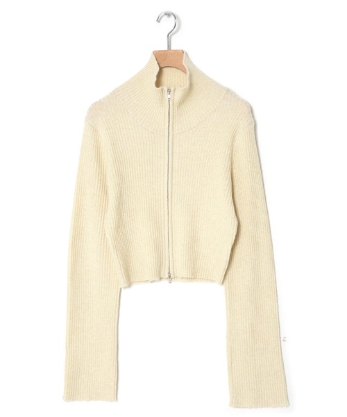 w closet（ダブルクローゼット）の「リブハイネックZIPカーディガン（その他トップス・レディース・オフホワイト/ブラック/サックスブルー/ゴールド・FREE）」の20枚目の写真