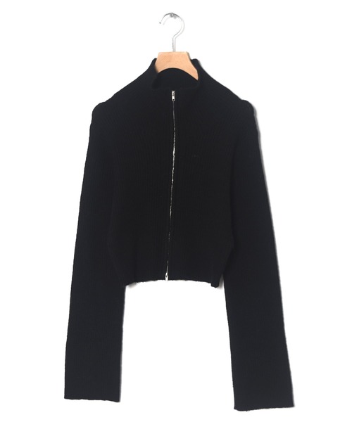 w closet（ダブルクローゼット）の「リブハイネックZIPカーディガン（その他トップス・レディース・オフホワイト/ブラック/サックスブルー/ゴールド・FREE）」の22枚目の写真