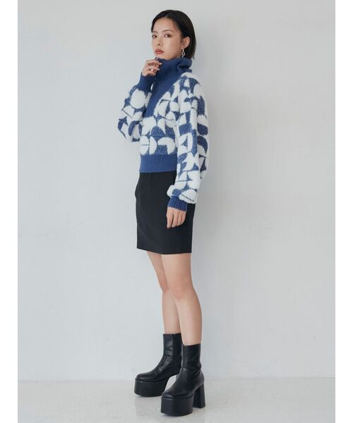 MURUA（ムルーア）の「カーブウエストミニスカート（スカート・レディース・ブラック/ブラウン・1/2）」の7枚目の写真