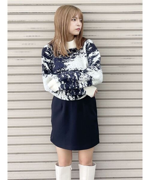 MURUA（ムルーア）の「カーブウエストミニスカート（スカート・レディース・ブラック/ブラウン・1/2）」の8枚目の写真