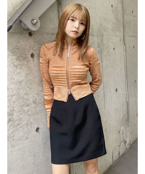 MURUA（ムルーア）の「カーブウエストミニスカート（スカート・レディース・ブラック/ブラウン・1/2）」の18枚目の写真