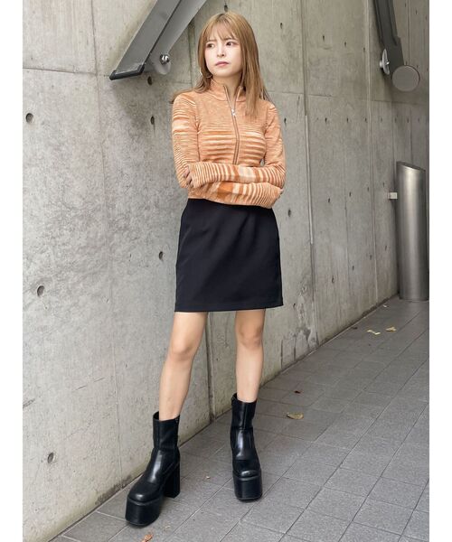 MURUA（ムルーア）の「カーブウエストミニスカート（スカート・レディース・ブラック/ブラウン・1/2）」の19枚目の写真