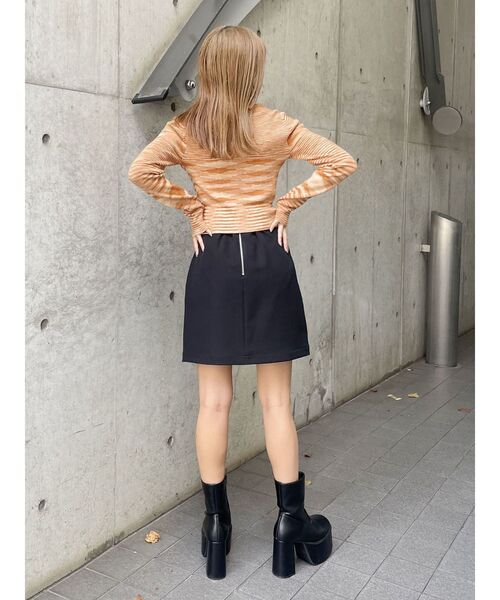 MURUA（ムルーア）の「カーブウエストミニスカート（スカート・レディース・ブラック/ブラウン・1/2）」の20枚目の写真