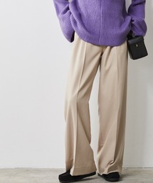CHIC STYLE | 大きいサイズ T/Rワイドパンツ シックスタイル(スラックス)