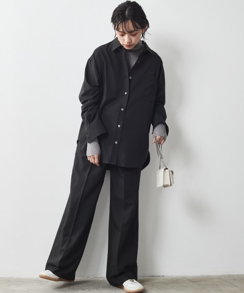 CHIC STYLE（シックスタイル）の「＜大きいサイズ＞T/Rワイドパンツ シックスタイル（スラックス・レディース・ベージュ/ブラック・3L/5L/L/LL/4L）」の15枚目の写真