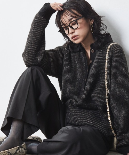 CHIC STYLE（シックスタイル）の「＜大きいサイズ＞T/Rワイドパンツ シックスタイル（スラックス・レディース・ベージュ/ブラック・3L/5L/L/LL/4L）」の3枚目の写真