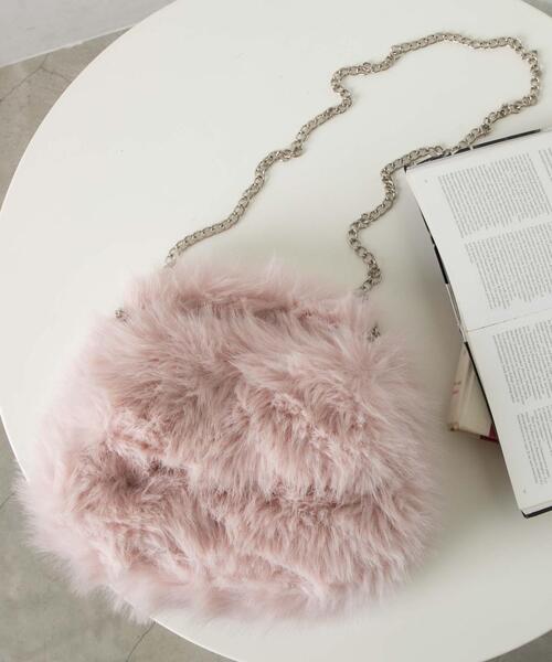 WEGO(ウィゴー)の「WEGO/ファーフラップショルダー(ショルダーバッグ・レディース・ホワイト/その他2/その他1/ライトピンク・FREE)」の14枚目の写真