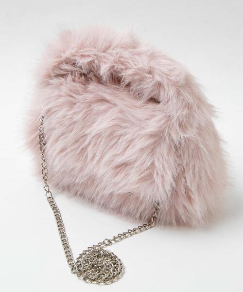 WEGO(ウィゴー)の「WEGO/ファーフラップショルダー(ショルダーバッグ・レディース・ホワイト/その他2/その他1/ライトピンク・FREE)」の15枚目の写真