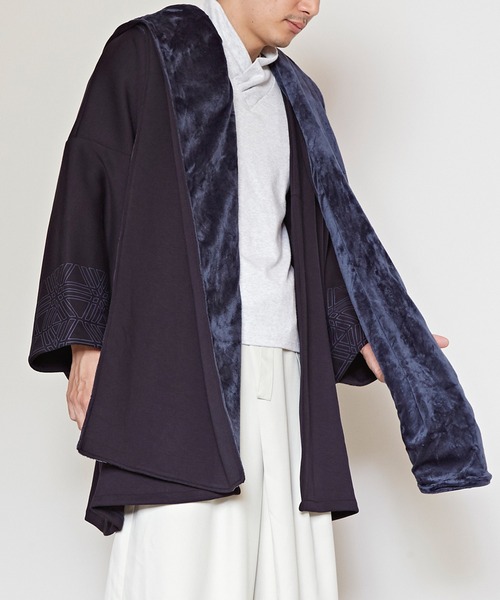 カヤ（カヤ）の「【カヤ】組子文様メンズ羽織（その他アウター・メンズ・スミクロ/ダークネイビー/グリーン系その他・FREE）」の3枚目の写真