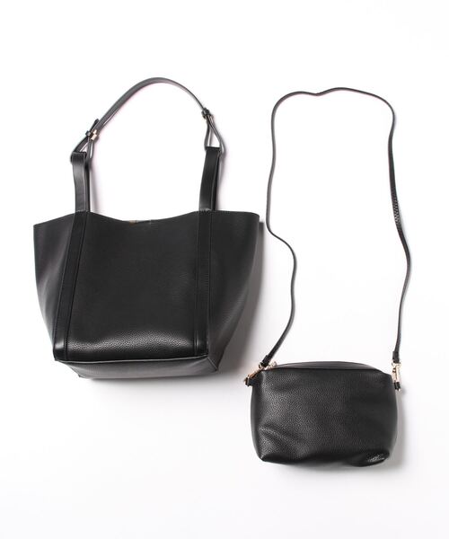 cache cache(カシュ カシュ)の「カシュカシュ cachecache / インバッグ付き2wayショルダートート(トートバッグ・レディース・ベージュ系その他/ブラック/グレー・FREE)」の12枚目の写真
