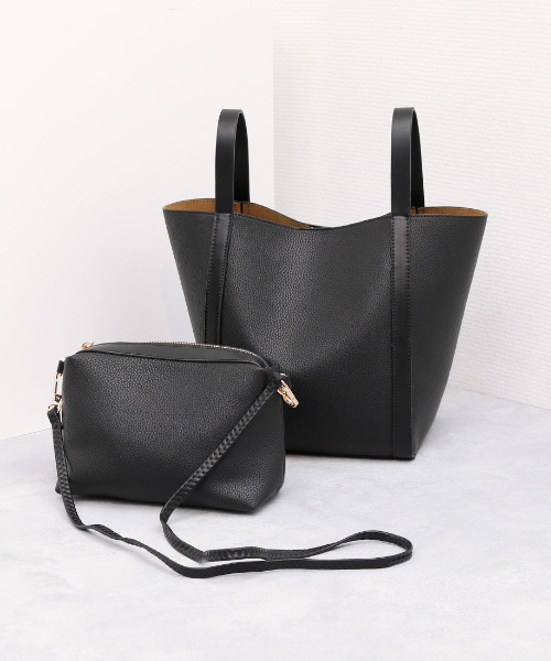 cache cache(カシュ カシュ)の「カシュカシュ cachecache / インバッグ付き2wayショルダートート(トートバッグ・レディース・ベージュ系その他/ブラック/グレー・FREE)」の11枚目の写真