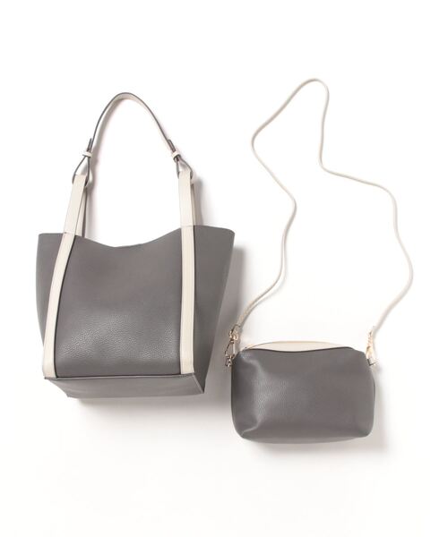 cache cache(カシュ カシュ)の「カシュカシュ cachecache / インバッグ付き2wayショルダートート(トートバッグ・レディース・ベージュ系その他/ブラック/グレー・FREE)」の19枚目の写真