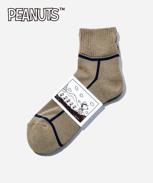 CHICSTOCKS（シックストックス）の「SNOOPY×CHICSTOCKS［ビーグルスカウト］（ソックス/靴下・レディース・グレイッシュベージュ/ホワイト/ネイビー・LARGE/MEDIUM/SMALL）」の3枚目の写真