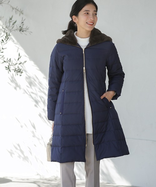 Bou Jeloud（ブージュルード）の「フードファーロングダウン（ダウンベスト・レディース・ブラック/ネイビー・38）」の8枚目の写真